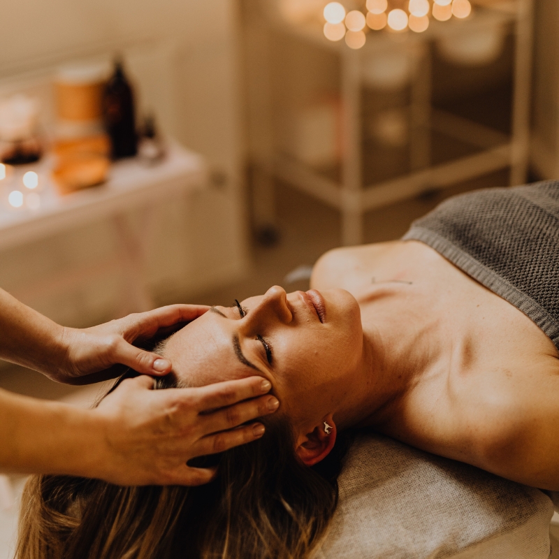 Hot stones ready for a therapy session